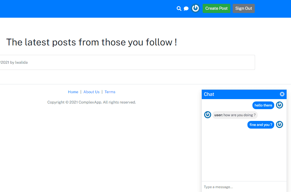 A react-app version of the existing social media project. Contains a chat and a search feature as well.